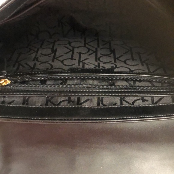 CK Black & Beige Monogram Messenger Sling Bag - Picture 11 of 16